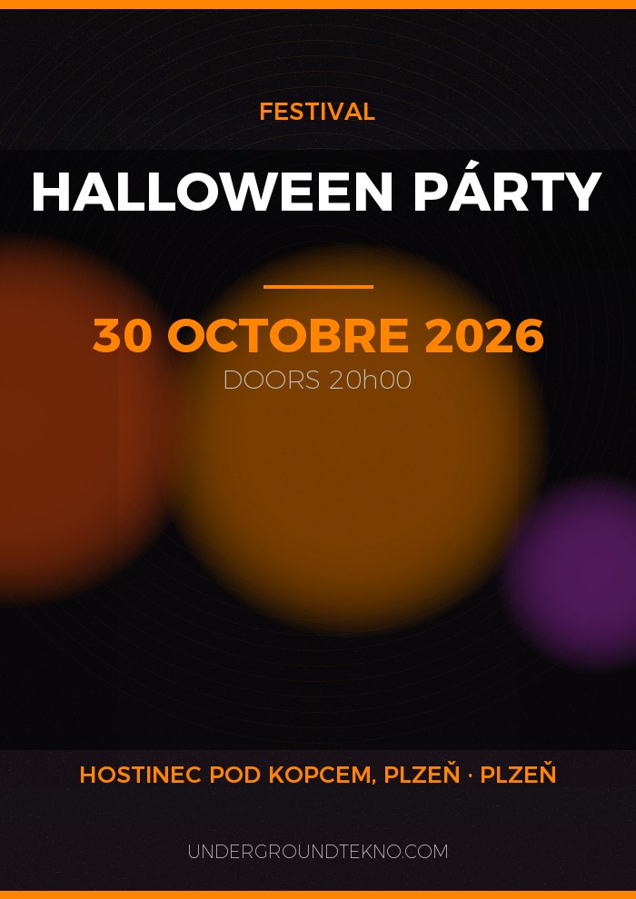 Halloween párty 2026 — Plzeň — Undergroundtekno Party